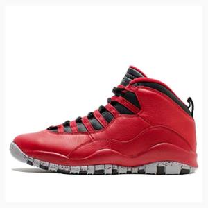 Air Jordan 10 Nike Retro 30TH Bulls Over Broadway Chaussure De Basketball Homme Rouge Noir | JD-843HQ