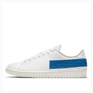 Air Jordan 1 Nike Centre Court Chaussure De Basketball Homme Blanche Bleu | JD-847LE