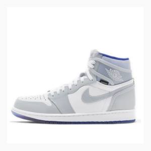 Air Jordan 1 Nike HI Zoom Air Racer Chaussure De Basketball Homme Blanche Bleu | JD-039LF