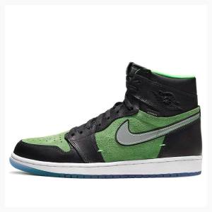 Air Jordan 1 Nike HI Zoom Air Rage Chaussure De Basketball Homme Vert Noir | JD-458QI