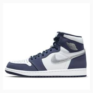 Air Jordan 1 Nike High OG CO JP Midnight Chaussure De Basketball Homme Blanche Bleu Marine | JD-602EO