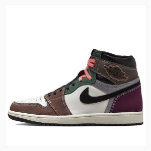 Air Jordan 1 Nike High OG Hand Crafted Chaussure De Basketball Homme Marron Vert Orange | JD-813DQ