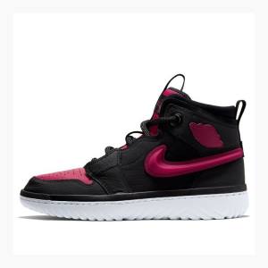 Air Jordan 1 Nike High React Noble Chaussure De Basketball Homme Noir Rouge | JD-407WT