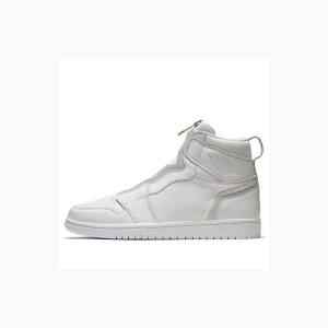 Air Jordan 1 Nike High Zip Chaussure De Basketball Femme Blanche | JD-402LV