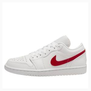 Air Jordan 1 Nike Low Baskets Femme Blanche Rouge | JD-382WP