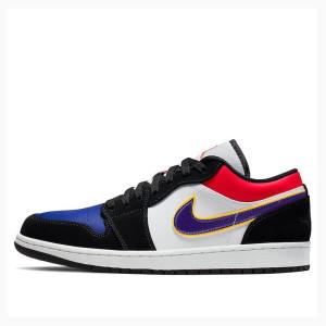 Air Jordan 1 Nike Low Lakers Top 3 Baskets Homme Noir Rouge | JD-745OR