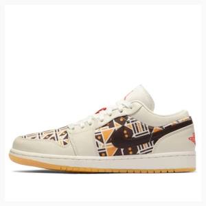 Air Jordan 1 Nike Low Quai 54 Baskets Homme Blanche Marron | JD-140LU