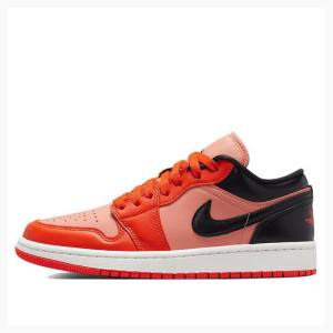 Air Jordan 1 Nike Low SE Crimson Bliss Baskets Femme Rouge Noir | JD-395GN