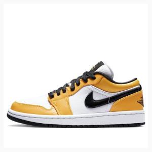 Air Jordan 1 Nike Low SE Laser Baskets Femme Blanche Jaune | JD-879VZ