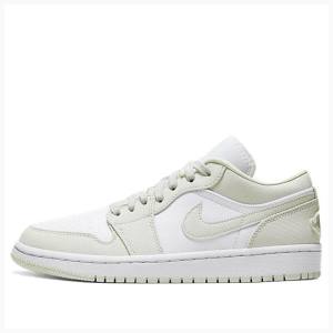 Air Jordan 1 Nike Low Spruce Aura Baskets Femme Blanche | JD-574CF