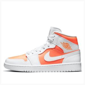 Air Jordan 1 Nike Mid Bright Citrus (W) Chaussure De Basketball Femme Orange | JD-745FS