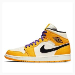 Air Jordan 1 Nike Mid SE Chaussure De Basketball Homme Doré | JD-468GI