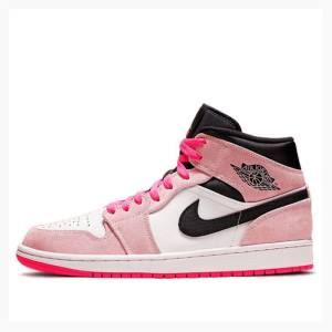 Air Jordan 1 Nike Mid SE Crimson Tint Hyper Chaussure De Basketball Homme Rose | JD-301UX