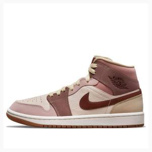 Air Jordan 1 Nike Mid SE Dark Pony Chaussure De Basketball Femme Marron | JD-190ZQ