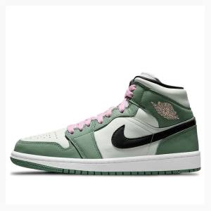 Air Jordan 1 Nike Mid SE 'Dutch Green' (W) Chaussure De Basketball Femme Vert Noir | JD-147JQ