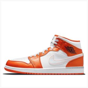 Air Jordan 1 Nike Mid SE Electro Chaussure De Basketball Homme Orange | JD-683XW