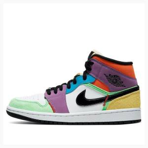 Air Jordan 1 Nike Mid SE Lightbulb Chaussure De Basketball Femme Multicolore | JD-253DI