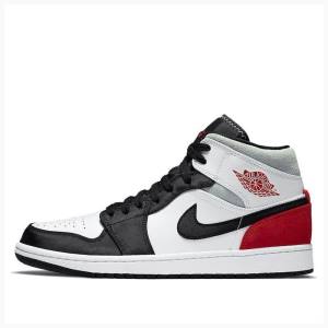 Air Jordan 1 Nike Mid SE Union Embout Chaussure De Basketball Homme Rouge Noir | JD-317AK