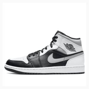 Air Jordan 1 Nike Mid Shadow Chaussure De Basketball Homme Grise Noir Blanche | JD-481BT