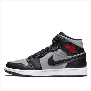 Air Jordan 1 Nike Mid Shadow Chaussure De Basketball Homme Grise Noir | JD-863ZO