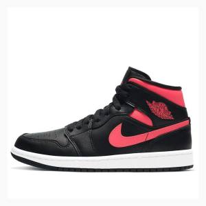 Air Jordan 1 Nike Mid Siren Chaussure De Basketball Femme Noir Rouge | JD-275JE