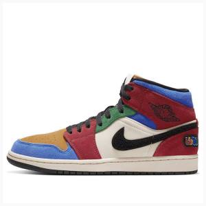 Air Jordan 1 Nike Mid The Great Chaussure De Basketball Homme Multicolore | JD-598UN