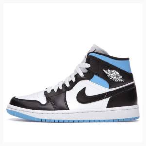 Air Jordan 1 Nike Mid University Chaussure De Basketball Femme Bleu Noir | JD-217KE