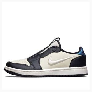 Air Jordan 1 Nike RET Low SLIP JORDAN LEGACY Baskets Femme Bleu Blanche | JD-702ZV