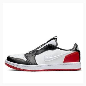 Air Jordan 1 Nike RET Low Slip Baskets Femme Blanche Rouge Noir | JD-218BZ