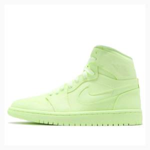 Air Jordan 1 Nike Retro HI PRM Barely Volt Chaussure De Basketball Femme Vert | JD-643TA