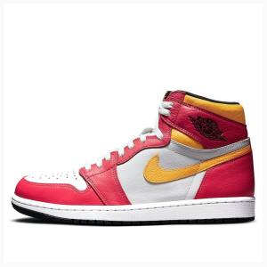 Air Jordan 1 Nike Retro High OG Chaussure De Basketball Homme Rouge Jaune | JD-129SM