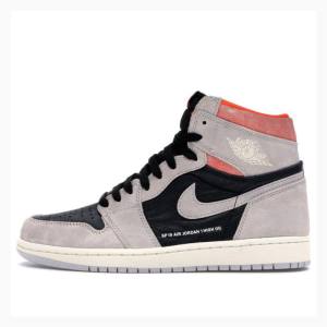 Air Jordan 1 Nike Retro High OG Crimson Chaussure De Basketball Homme Grise Noir | JD-806MD