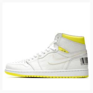 Air Jordan 1 Nike Retro High OG First Class Flight Chaussure De Basketball Homme Blanche Jaune | JD-942DI