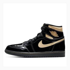 Air Jordan 1 Nike Retro High OG Metallic Chaussure De Basketball Homme Noir Doré | JD-782WP