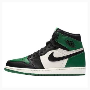 Air Jordan 1 Nike Retro High OG Pine Chaussure De Basketball Homme Vert Noir | JD-518DN