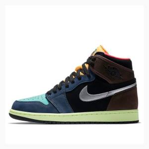 Air Jordan 1 Nike Retro High OG Tokyo Bio Hack Chaussure De Basketball Homme Bleu Argent | JD-976GD