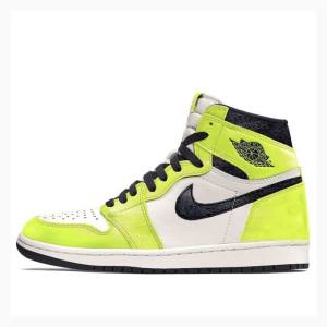 Air Jordan 1 Nike Retro High OG Visionaire Chaussure De Basketball Homme Blanche Noir Vert | JD-679SB