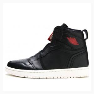 Air Jordan 1 Nike Retro High Zip 'Black' Phantom-Gym Chaussure De Basketball Femme Noir Rouge | JD-638IW