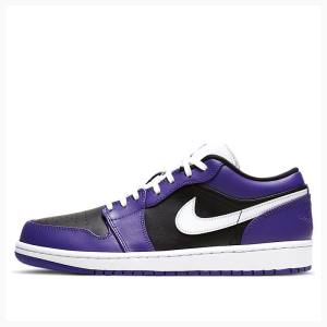 Air Jordan 1 Nike Retro Low Court Baskets Homme Violette Noir | JD-725OX