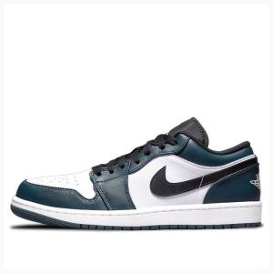 Air Jordan 1 Nike Retro Low Dark Teal Baskets Homme Vert Olive | JD-034PN