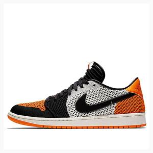 Air Jordan 1 Nike Retro Low Flyknit Shattered Backboard Baskets Homme Noir Grise Orange | JD-806QF