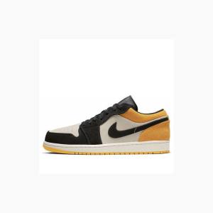 Air Jordan 1 Nike Retro Low Sail Baskets Homme Jaune Noir | JD-154HO