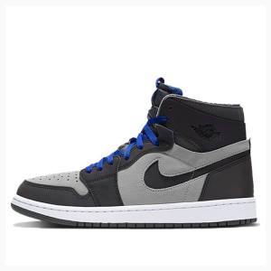 Air Jordan 1 Nike Zoom Air CMFT LPL x Air Jordan Chaussure De Basketball Homme Grise Noir Bleu | JD-798UI