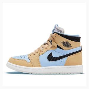 Air Jordan 1 Nike Zoom Air CMFT 'Sesame' Chaussure De Basketball Femme Bleu Beige | JD-172HV