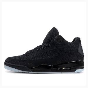 Air Jordan 3 Nike Flyknit Anthracite Chaussure De Basketball Homme Noir | JD-560WZ