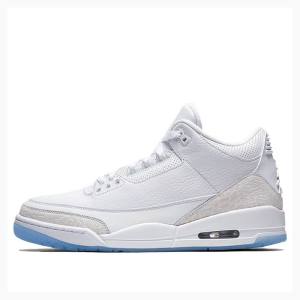 Air Jordan 3 Nike Retro Chaussure De Basketball Homme Blanche Bleu | JD-213EM