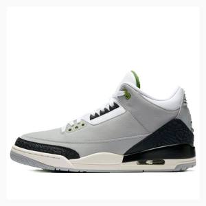 Air Jordan 3 Nike Retro Chlorophyll Chaussure De Basketball Homme Grise Noir | JD-207TQ