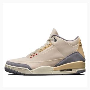 Air Jordan 3 Nike Retro Muslin Chaussure De Basketball Homme Beige | JD-071NA