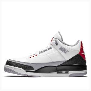 Air Jordan 3 Nike Retro NRG Tinker Chaussure De Basketball Homme Blanche Noir Grise | JD-734VI