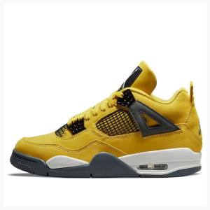 Air Jordan 4 Nike Retro Lightning Chaussure De Basketball Homme Jaune | JD-134VB